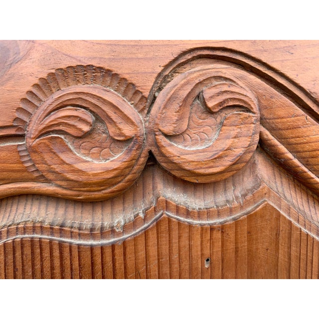 Wood 18th C Antique French Pine Armoire Doors - A Pair For Sale - Image 7 of 13