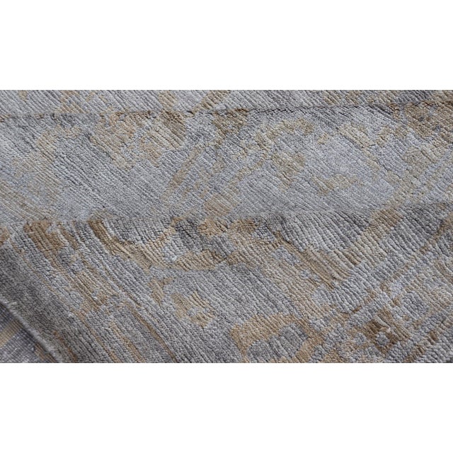 Modern Hand-Knotted Silk Tibetan Rug by Keivan Woven Arts 8'8 X 11'6 For Sale - Image 11 of 12