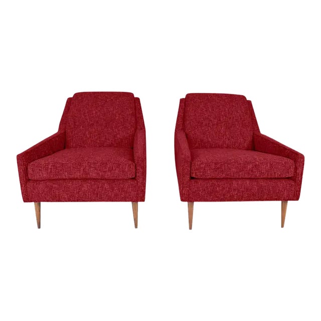 Mid Century Lounge Chairs-Pair For Sale