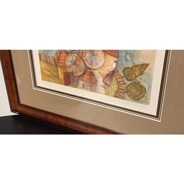 1970s Françoise Deberdt "Poisson Volant" Original Etching – Limited Edition 31/120, Framed With Coa For Sale In San Francisco - Image 6 of 11