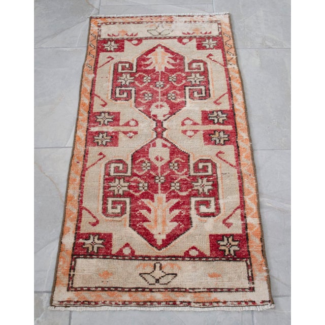 Hand Knotted Door Mat, Entryway Rug, Bath Mat, Kitchen Decor, Small Rug, Turkish Rug - 1′7″ × 3′3″ For Sale - Image 12 of 14