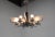 Art Deco Chandelier in Chrome, Wood and Sandblasted Glass, 1940s For Sale - Image 3 of 13