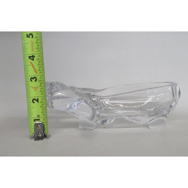 Figurative Crystal Art Glass Hippopotamus Candy Dish Nut Bowl Ashtray Hippo Catchall 5201b For Sale - Image 3 of 13
