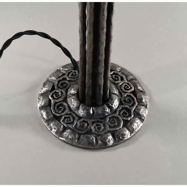 1930s Large French Art Deco Table Lamp by Muller Freres France For Sale - Image 12 of 13