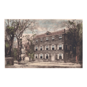 1907 Robert Shaw Declaration House Philadelphia Etching