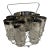 Mid Century Culver Style Glasses Ice Bucket & Carrier- Set of 10 For Sale