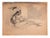 Watercolor drawing realized in 1940s. Hand signed in pencil lower right. Very good condition. This piece is attributed to...