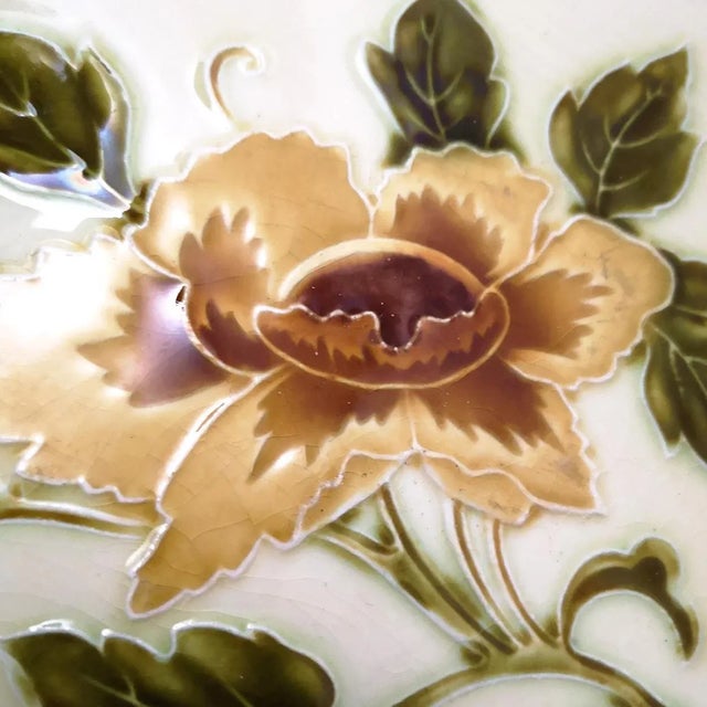 Gold Art Nouveau Tile, 1930s For Sale - Image 8 of 10