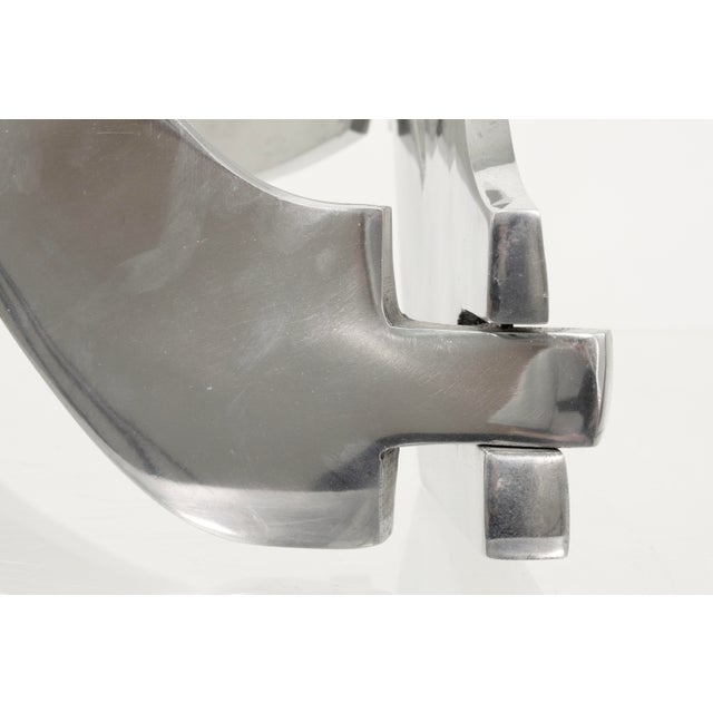 Silver Eichengreen & Ginsburg Articulated Poslished Aluminum Woman Sculpture For Sale - Image 8 of 8