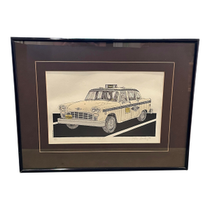 1987 “Taxi” Framed Silkscreen Signed and Numbered by John Suchy
