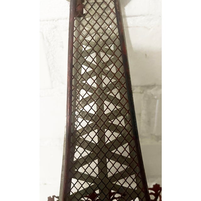 Vintage Metal Eiffel Tower for Wall With Shelves For Sale - Image 4 of 5