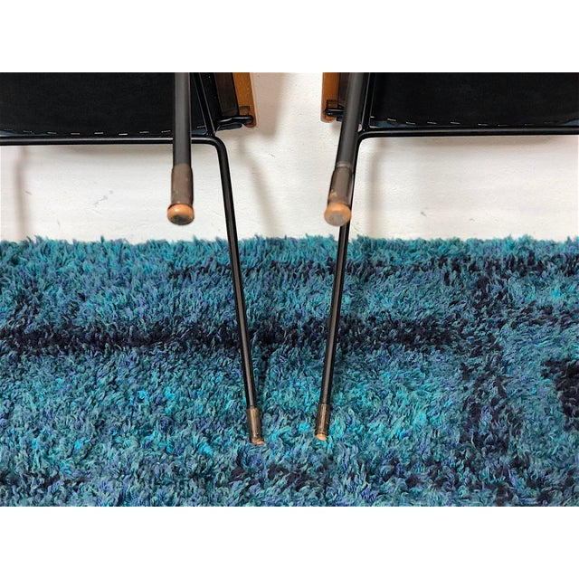 Blue Boomerang Chairs from Carlo De Carli, Italy, 1950s, Set of 2 For Sale - Image 8 of 10