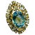 Bochic "Orient" Vintage AquaMarine & Blue Topaz Ring Set In 18K Gold & Silver For Sale - Image 15 of 18