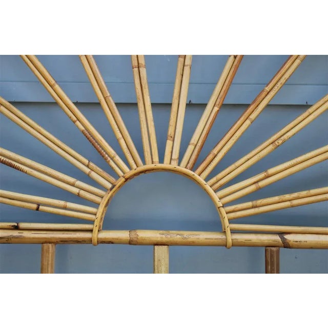 Wood Italian Solid Bamboo Headboard, 1950s For Sale - Image 7 of 10