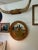 Italian Mid 20th Century Burnt Bamboo Rattan Round Layered Mirror For Sale - Image 6 of 8