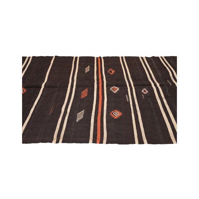 Vintage Turkish Decorative Kilim Rug - 5`6″ X 9`10″ For Sale - Image 4 of 6