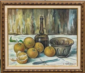 Beautiful Still Life, Oil on Canvas, Signed, C. 1966