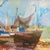 Modern 'Fishing Boats, Brittany' by J. M. Hubert, French Coast, School of Paris, Post-Impressionist Oil For Sale - Image 3 of 9