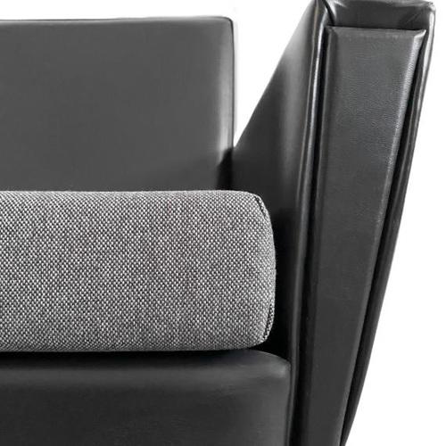 Mid-Century Danish Armchair in Black Skai, 1960s For Sale - Image 16 of 18