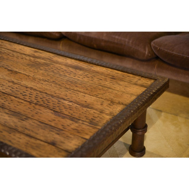 Brutalist Coffee Table in Wood and Wrought Iron, 1960s For Sale - Image 10 of 12