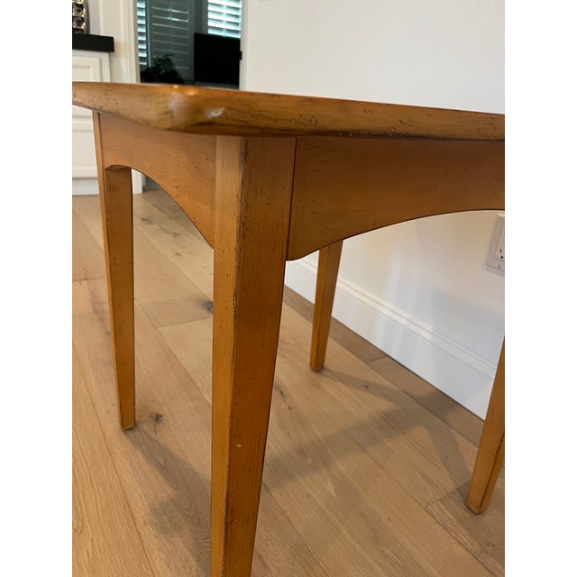 Drexel 1990s Solid Maple Wood Square Side Table For Sale - Image 4 of 9