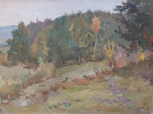 Impressionism Forest Landscape Painting, Ukrainian Art, 1975 62-83