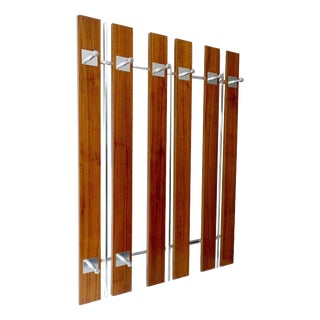 Large Scandinavian Coat Rack in Teak Wood, 1970s For Sale