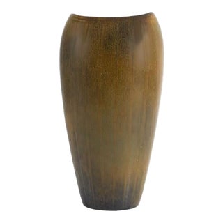 Gunnar Nylund Rörstrand Sweden Axz Hare’s Fur Glaze Vase For Sale