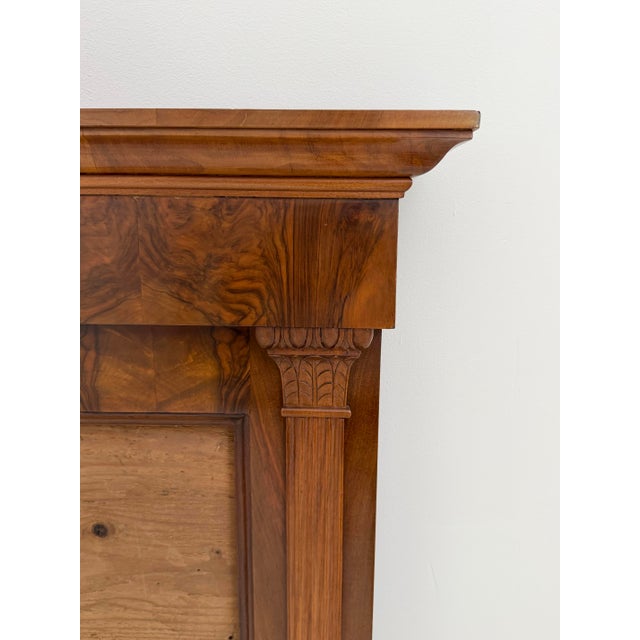 Traditional Vintage Empire Mirror in Walnut For Sale - Image 3 of 4