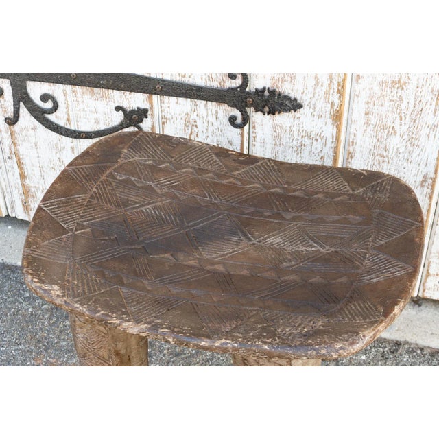 African Geometric Motif Senufo Side Table For Sale In Los Angeles - Image 6 of 10