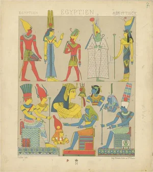 Racinet, Egyptian Outfits, 1880, Paper