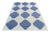 Handmade Cotton Natural Vegetable Dyed Reversible Gray Blue Tile Pattern Rug Dhurrie - 8'x10' For Sale - Image 9 of 11