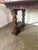 Oxblood Red Monumental Spanish Revival Style Walnut Trestle Dining Table With Hand-Hewn Top For Sale - Image 8 of 8