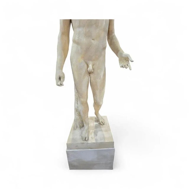 Large 19th Century Plaster Sculpture of a Greek Figure, 1890s For Sale - Image 4 of 7