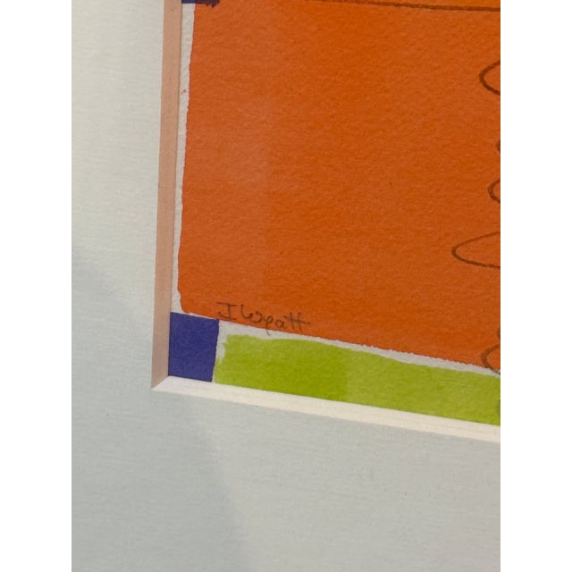 Isabel Wyatt "Orange Color Form" Original Painting, Signed For Sale - Image 9 of 10