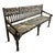 Indian Vintage Colonial Black Crackle Bench For Sale - Image 3 of 8
