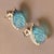 Natural Topaz Stud Earrings 14k W Gold 12.50 Cts Certified For Sale - Image 4 of 10