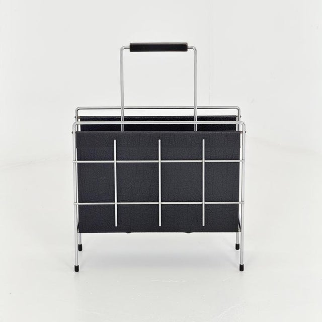 Erik Höglund Mid-Century Modern Bauhaus LP & Magazine Rack by Erik Höglund, Sweden, 1960s For Sale - Image 4 of 11