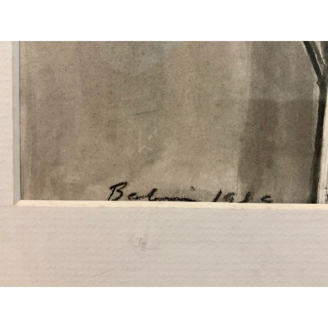 Paper 1989 Jeffrey E. Babine City Industrial Building Original Ink Wash Drawing Signed Framed For Sale - Image 7 of 10