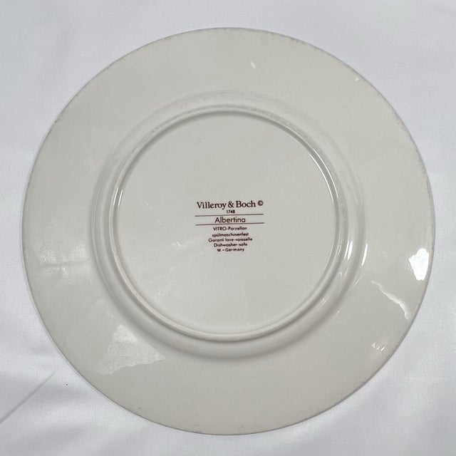 1990s Vintage Villeroy & Boch Albertina 8.5” Salad Plates -Set of 7 For Sale - Image 5 of 6