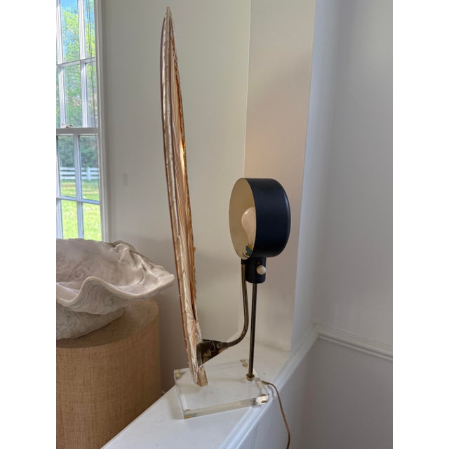 Ingo Maurer Attrib ''Uchiwa'' Bamboo Table Lamp For Sale - Image 9 of 12