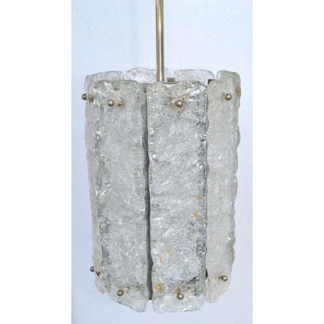 1970s Kalmar Ice Chandelier Chrome & Crystal Glass Panels Mid-Century Modern Austria For Sale - Image 5 of 13