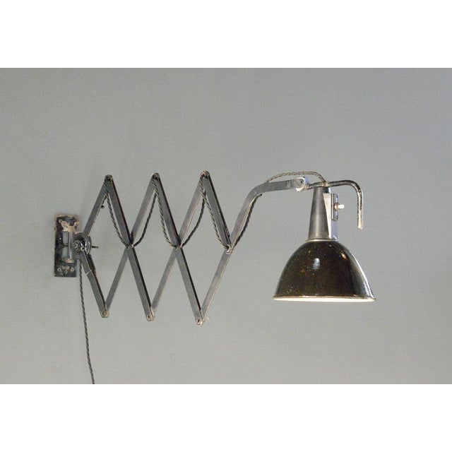 Metal Modernist Scissor Lamp by Wilhelm Bader, 1930s For Sale - Image 7 of 7