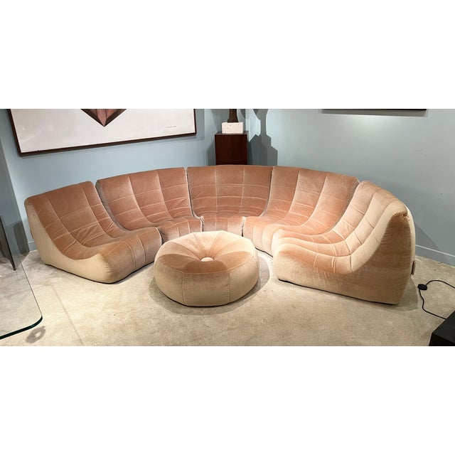 Gilda Sofa and Ottoman by Michel Ducaroy for Ligne Roset, 1972, Set of 5 For Sale - Image 13 of 13