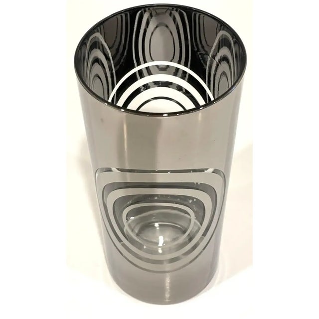 Set of Six 1970s Silvered MOD Highball Glasses USA, 1970s This set of six silvered MOD highball glasses from the 1970s is...