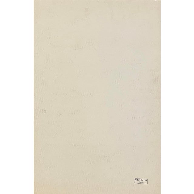 1951 Robert Colborne Vase and Flowers Still Life Watercolor For Sale - Image 4 of 4