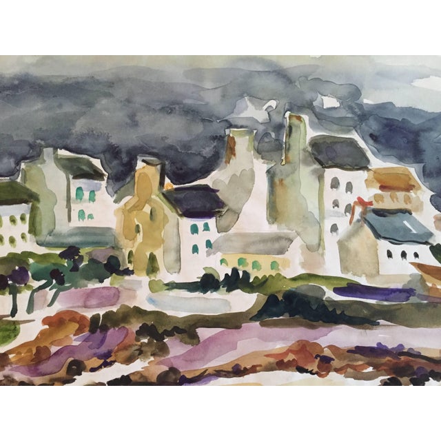 Post Impressionist Katherine Librowicz, Village Harbour For Sale - Image 3 of 5