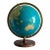 Mid 20th Century Illuminated Topographic Globe — Ussr Cold War Era — Walnut Base — Brass Stand — Electric Light Globe For Sale