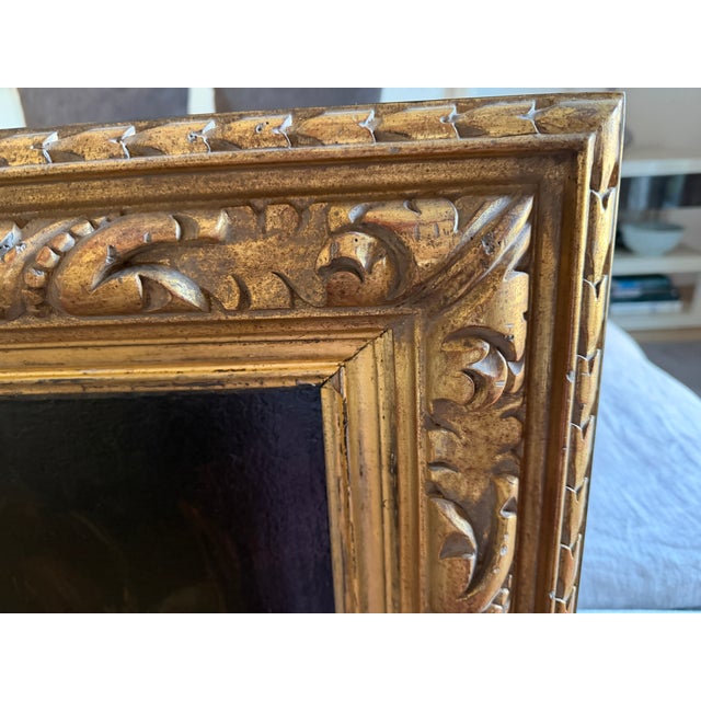 18th Century Neapolitan School Floral & Fruit Still Life Oil Painting in Monumental Gilt Frame - Unsigned For Sale - Image 12 of 13