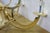 Late 20th Century Vintage Brass 6 Arm Hollywood Regency Geometric Chandelier Pendant Light 24" For Sale - Image 5 of 18